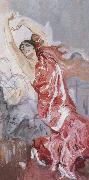 Joaquin Sorolla Long red dance oil painting artist